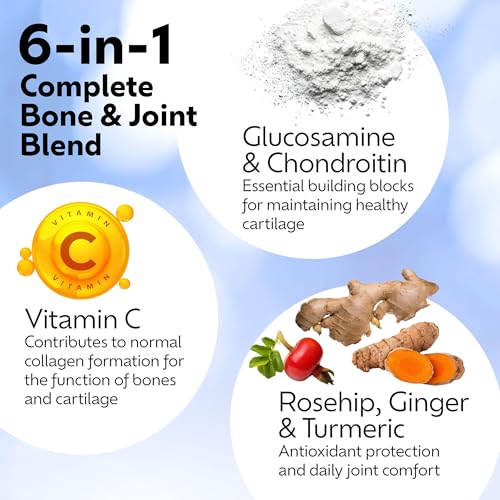 Glucosamine and Chondroitin Complex 1500mg, 180 Capsules, Up to 6 Months Supply – High Strength Joint Support with MSM, Vitamin C, Turmeric, Ginger & Rosehip | London Life Sciences - Image 3