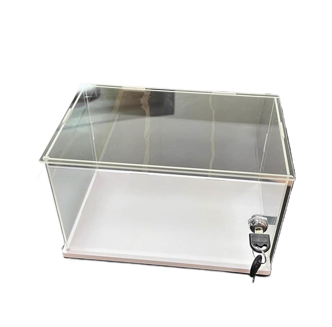 EYRMQWJPC Transparent Showcase Dust Cover, Acrylic Display Case Clear Locking With Keys And Cover Multiple Sizes(30x30x30cm(12x12x12in))