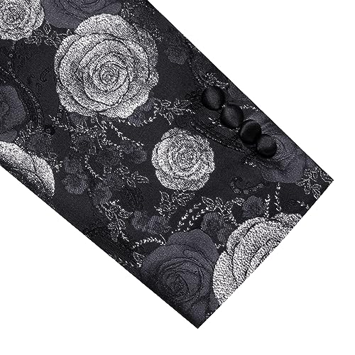 Image of Barry. Wang Men's Sport Coats & Blazers Flower Suit Jacket 1 Button Paisley Tuxedo Mardi Gras Carnival Parade Gift