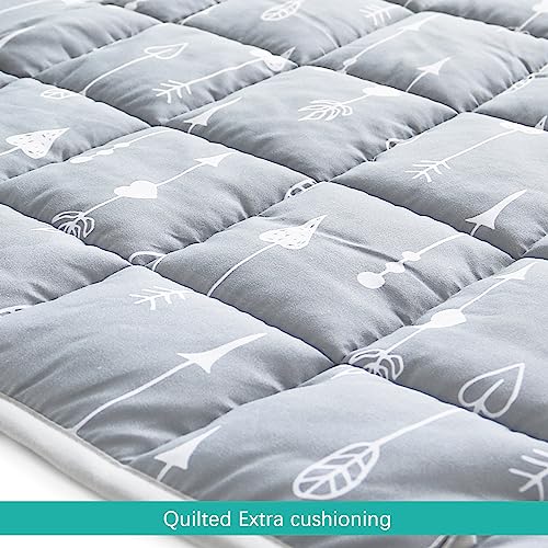 Image of Toddler Nap Mat 2-Pack with Blanket, 50 inchx21 inch, Portable, Arrow and Grey
