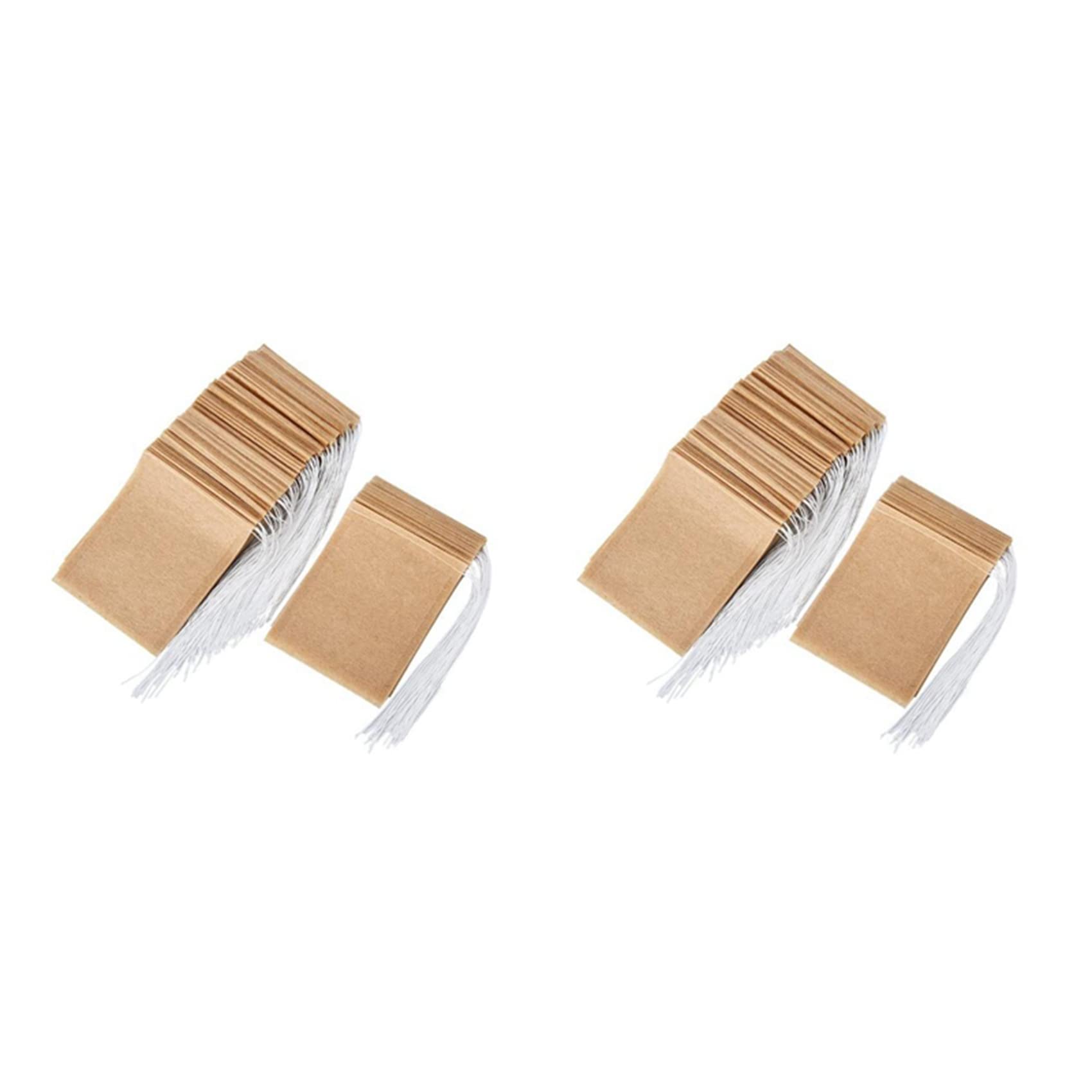 Hndhbfgrt 600 Pcs Tea Filter Bag Disposable Paper Tea Bag with Drawstring Unbleached Paper, Suitable for Loose Leaf Tea and Coffee