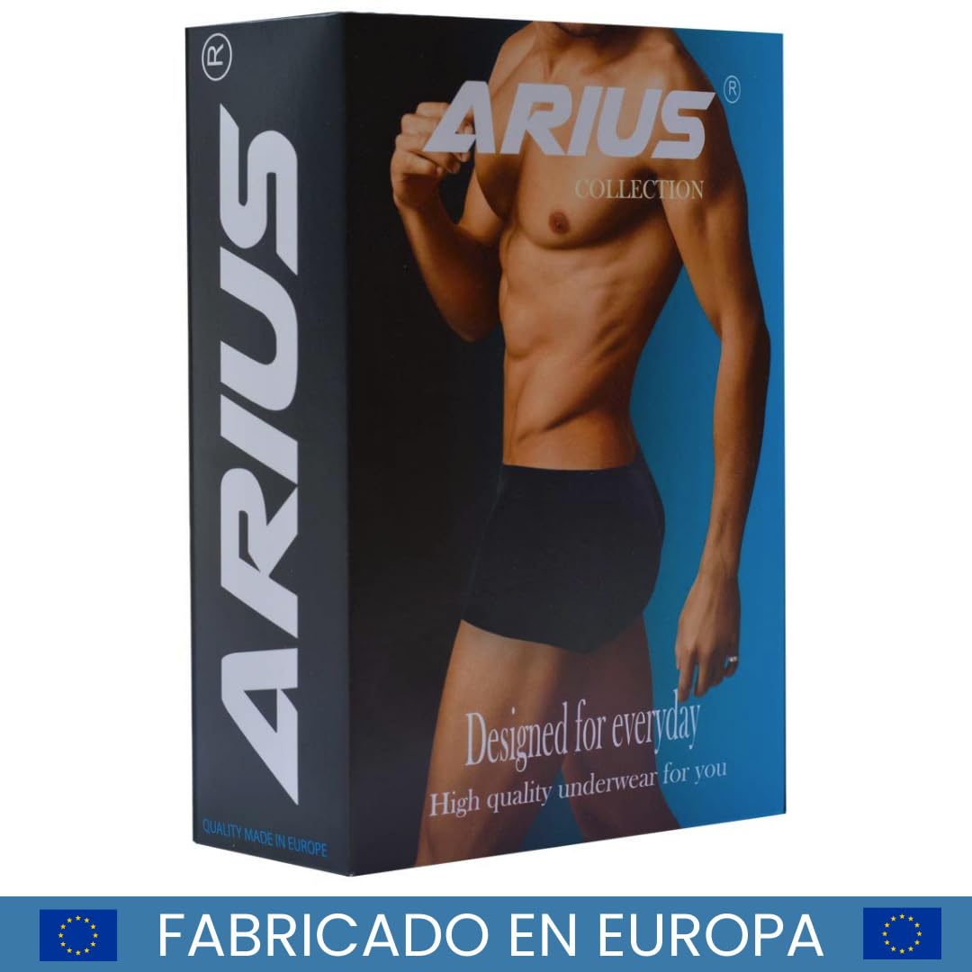 ARIUS Calzoncillo Boxer con Relleno Trasero para Aumentar el Volumen y tamaño de glúteos y Levanta - Push up y Relleno de Nalgas - Men’s Padded Buttocks - Men's Shapewear