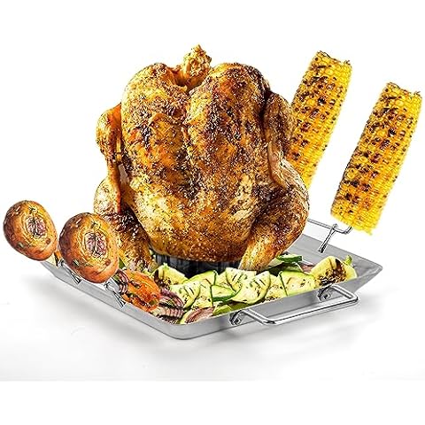 Bekith Stainless Steel Beer Can Chicken Roaster Cover