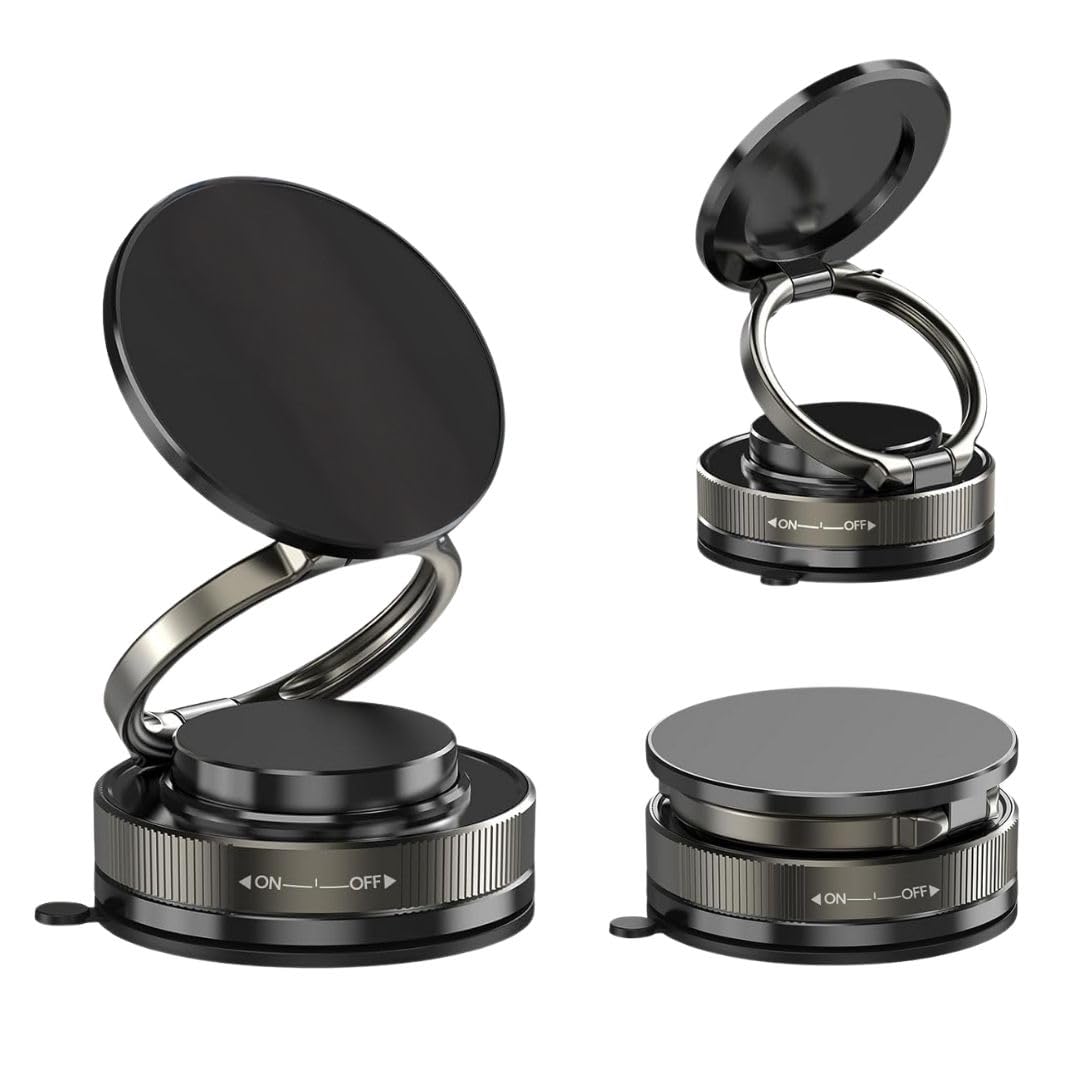 Soporte móvil para Coche, Potente Ventosa al vacío, Soporte magnético para teléfono móvil, portátil, Plegable, Ajustable, rotación de 360°, imán Fuerte N54, para iPhone, Samsung y Cualquier teléfono