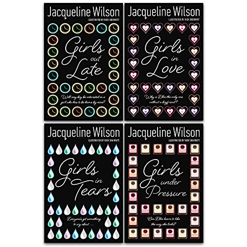 Jacqueline Wilson Girls Series 4 Books Collection Set (Girls In Love, Girls In Tears, Girls Under Pressure, Girls Out Late) #TOP8