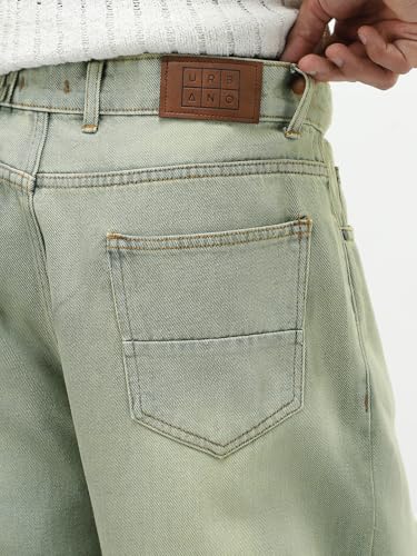 Image of Urbano Fashion Men's Loose Baggy Fit Heavy Washed Jeans Non-Stretchable