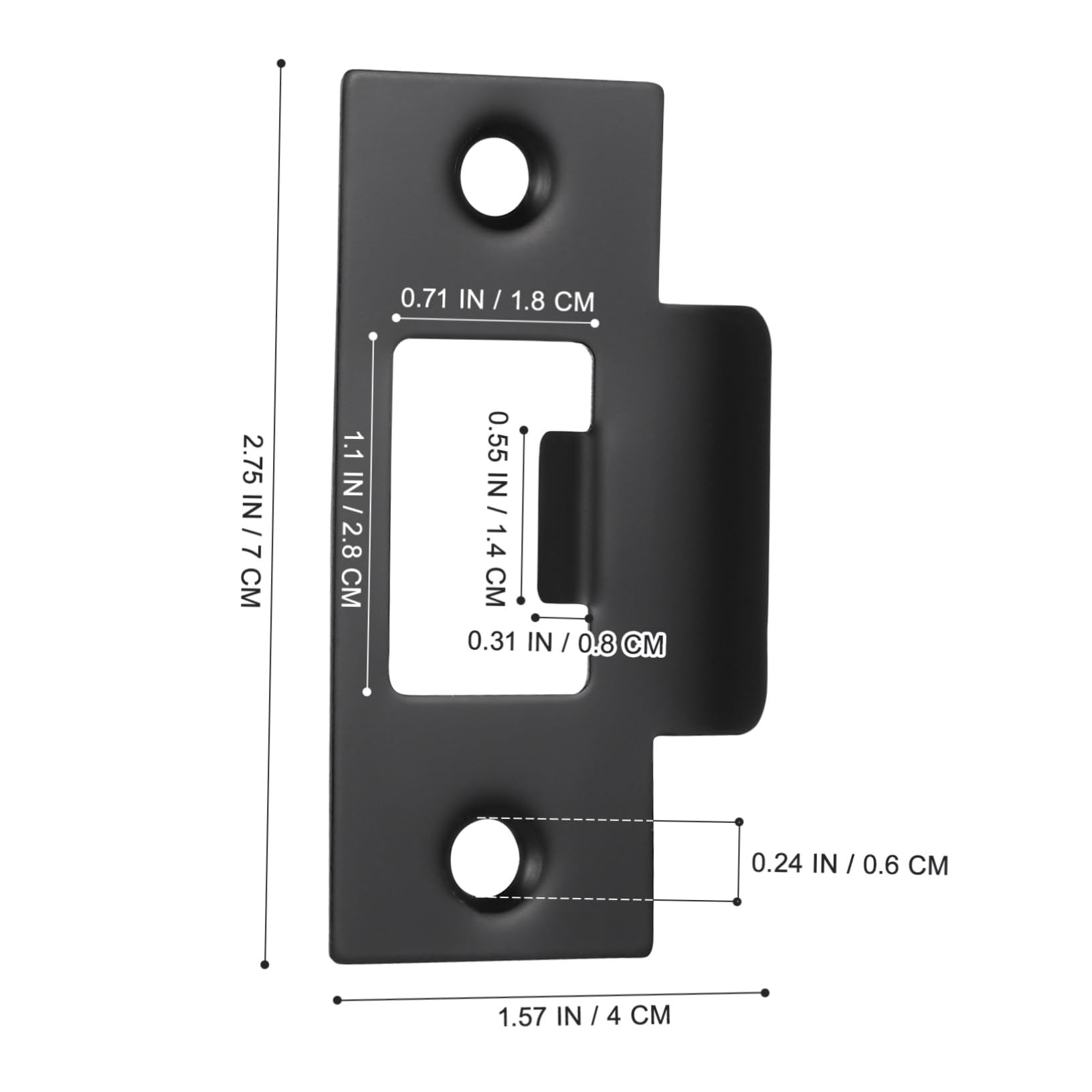 NUOBESTY 5 Ensembles Plaques De Renforcement De Porte Inoxydable Lot Pour Serrure À Pêne Plaques De Gâche Durables Résistantes Aux Chocs Pour Portes Intérieures 4 Pièces * 5