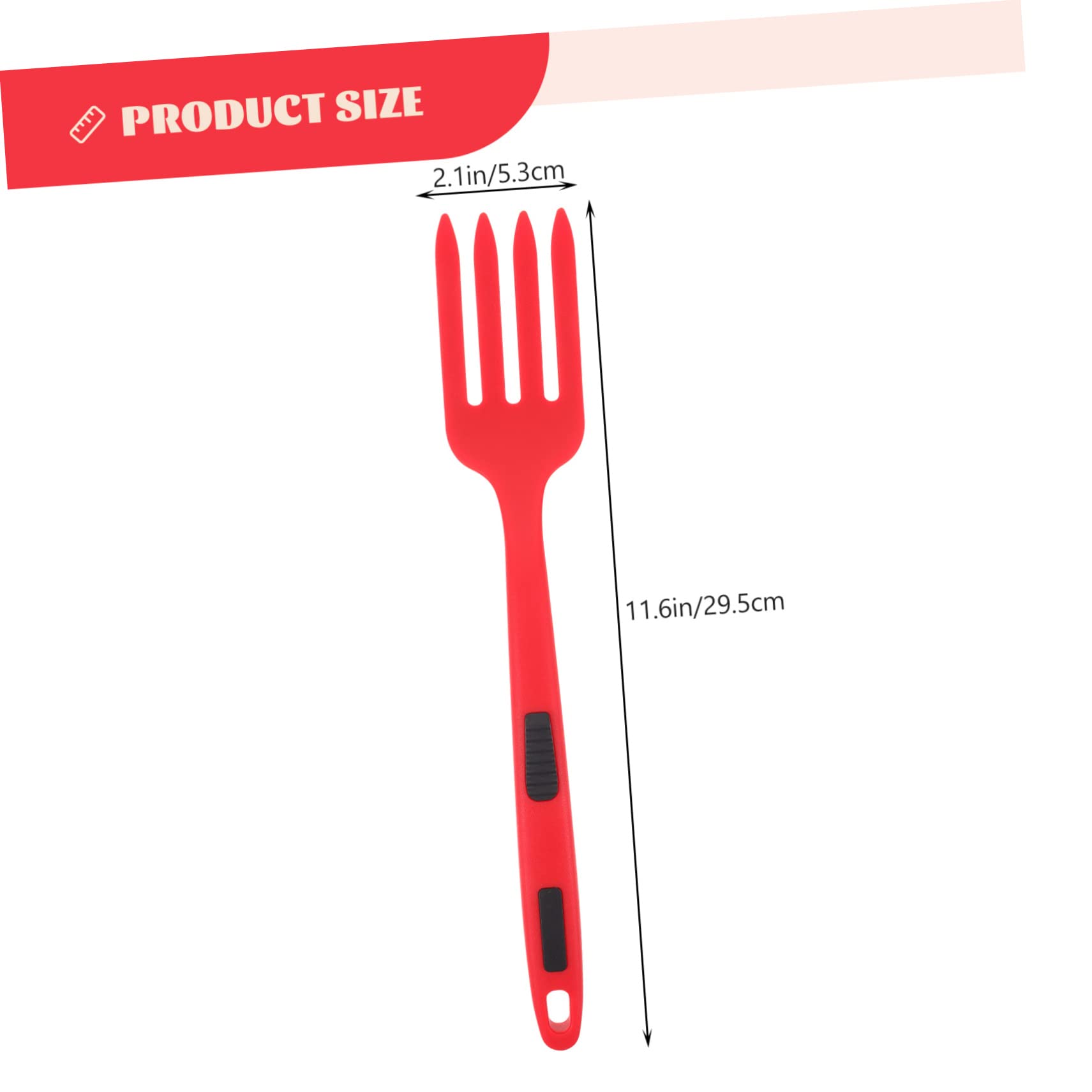 Cabilock Silicone Tongs Kitchen Cooking Fork for Salad Spaghetti Fried Noodles Large Fork