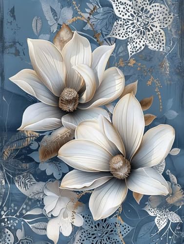 Pintar por números adultos retro kit manualidades bricolaje cuadro flores 100x130