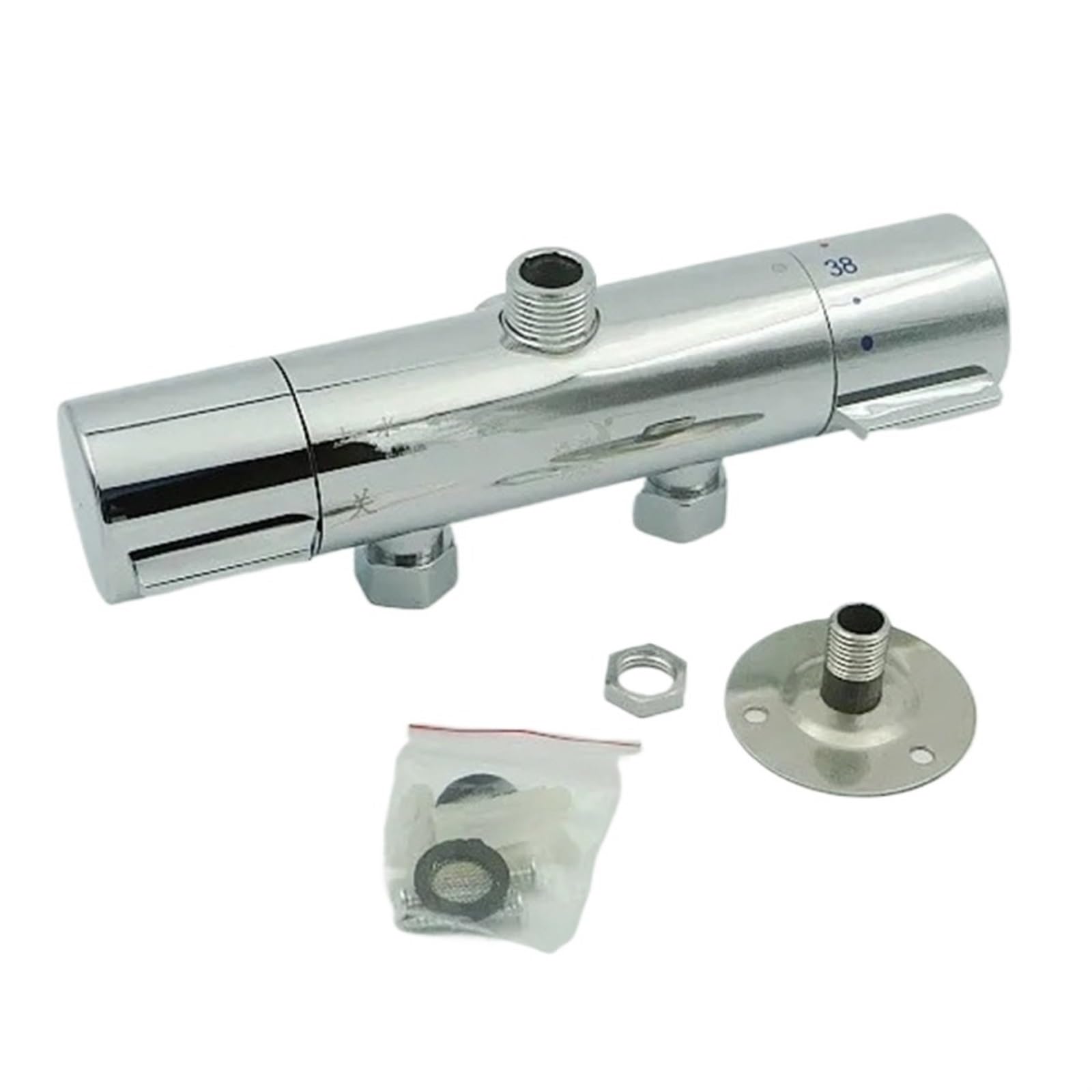 KKCZOFMJ Thermostatic Shower Faucet Mixer Water Tap Dual Handle Polished Chrome thermostatic mixing valve