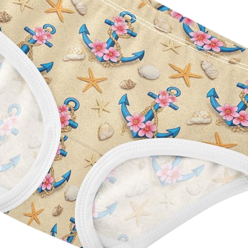 Joisal Toddler Underwear Floral 2t Cotton Panties Little Girl Flower Undies Kids Briefs Cartoon Anchors Pink Flowers4