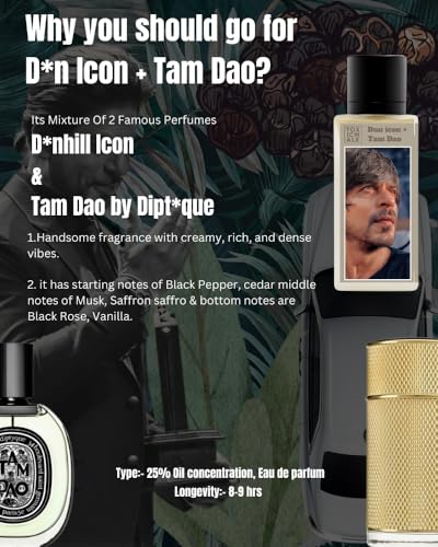 Image of TOXICMALE Dun icon + Tam dao Long lasting Men's | longasting Men's perfume for Daily use | SRK perfume | used by srk | perfumes for men | Gift for him | TMA06| 50 ml perfume | TM Perfume House