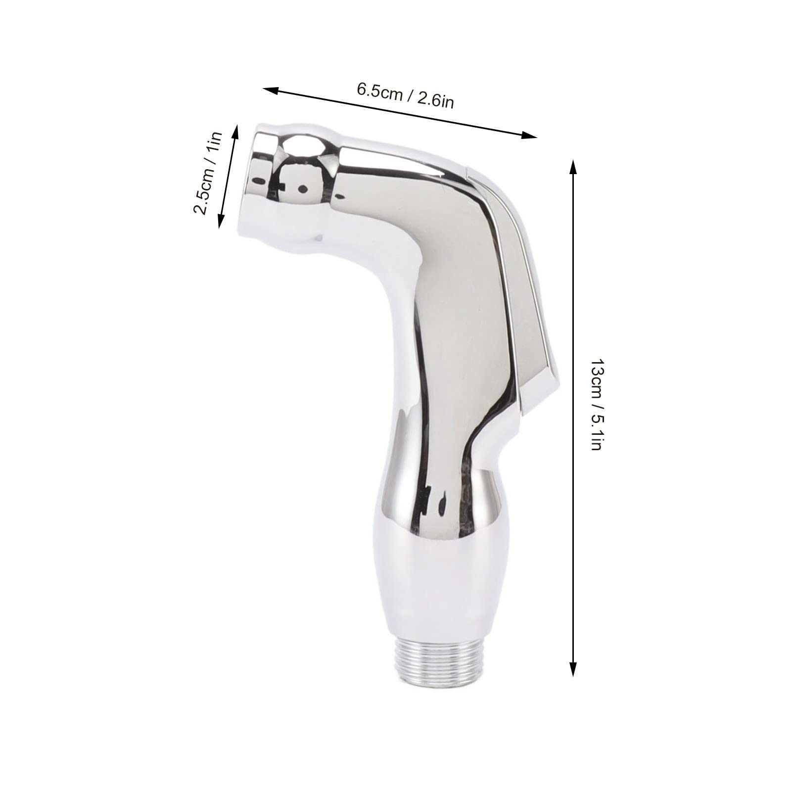 VINGVO Bidet Sprayer Handheld Bidet Sprayer ABS Material Chrome Finish Silver Modern Style Water Saving Nozzle Bath — view 6