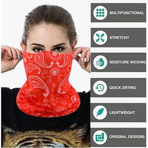 Image of Face Mask Multi Bandana Neck Gaiter Seamless Magic Headband Outdoor Face Scarf for Dust Wind and UV Resistance