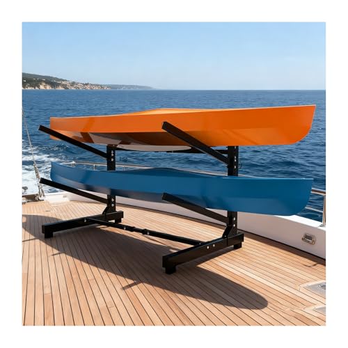 Generisch Dieses robuste, verstellbare, freistehende Lagerregal eignet Sich für Kajaks, Kanus, Surfbretter und Stand-Up-Paddleboards – für den Innen- und Außenbereich sowie die Garage.