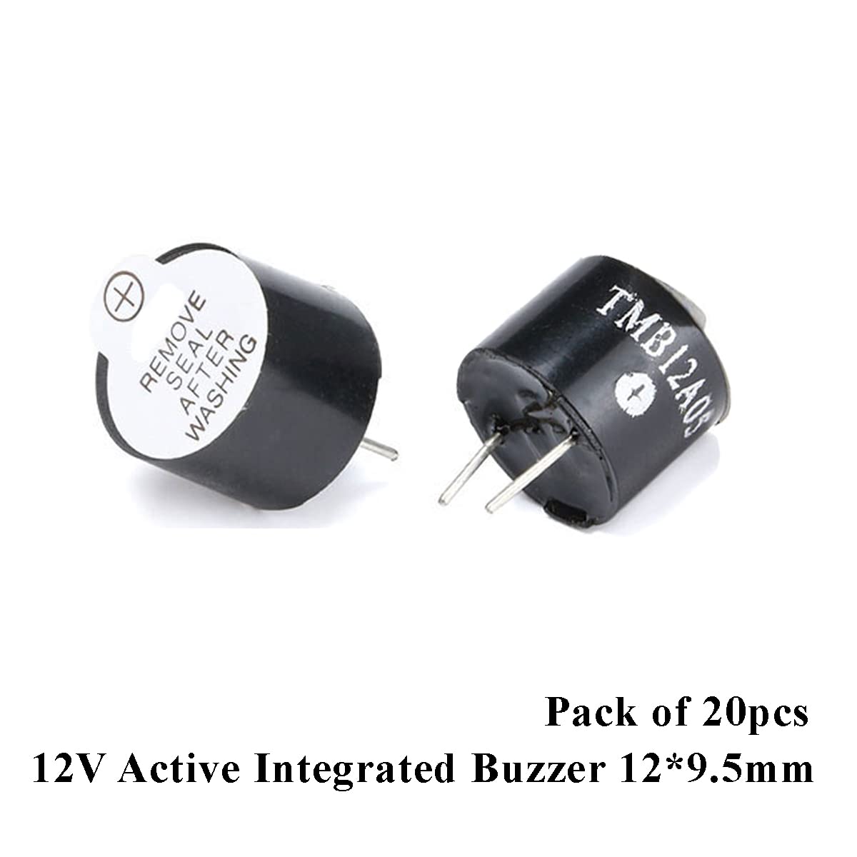 Hailege 20pcs 12V Built-in Active Buzzer Alarm Sounder Speaker Electromagnetic Buzzer 12 x 9.5 mm, 12 V, Integrated - Image 2