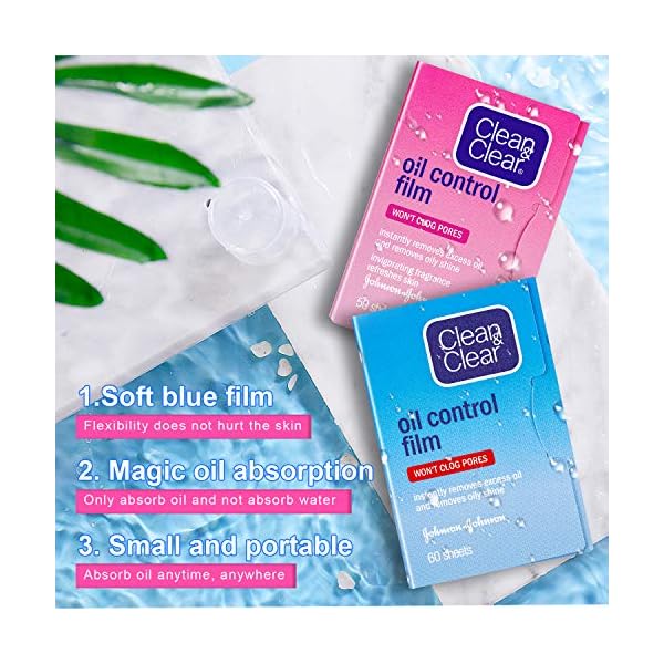 Beauty-Kate-Oil-absorbing-oil-Blotting-Paper-Same-Series-with-Clean-Clear-Oil-Absorbing-Facial-Sheets-60-sheets-Blue-50-sheets-Pink Oil Absorbing Tissues Oil Control Film, Oil Blotting Paper Same Series with Clean & Clear Oil Absorbing Facial Sheets for Oily Skin, 60 sheets Blue + 50 sheets Pink