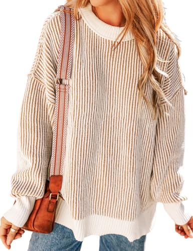 Saodimallsu Grobstrick Pullover Damen - Oversized Cable Knit Pulli