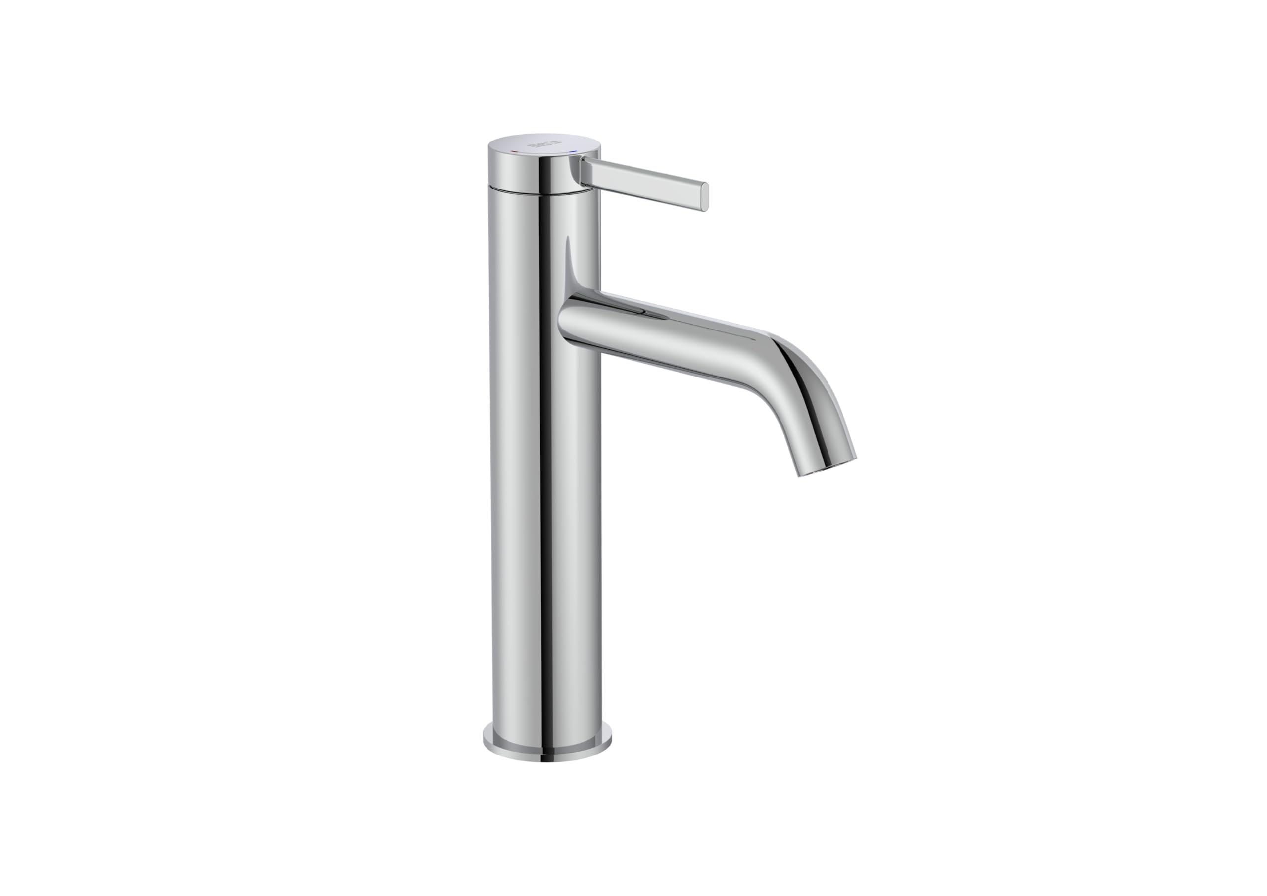 Roca A5A3C9EC00 Mezclador Lavabo, Caño Alto Mezzo, ONA, Desagüe Click-Clack, Cuerpo Liso, Cold Start, Acabado Cromado