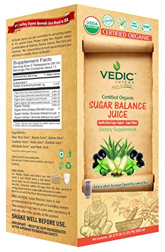 USDA Organic Sugar Balance by Vedic 500 ml
