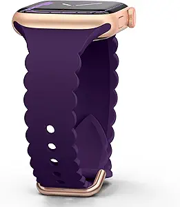 Sunnywoo Lace Sport Silicone Band Compatible with Apple Watch 38mm 40mm 41mm 42mm 44mm 45mm 46mm 49mm for Women, Soft Wristband Waterproof Replacement for iWatch Series Ultra 10 9 8 SE 7 6 5 4 3 2 1