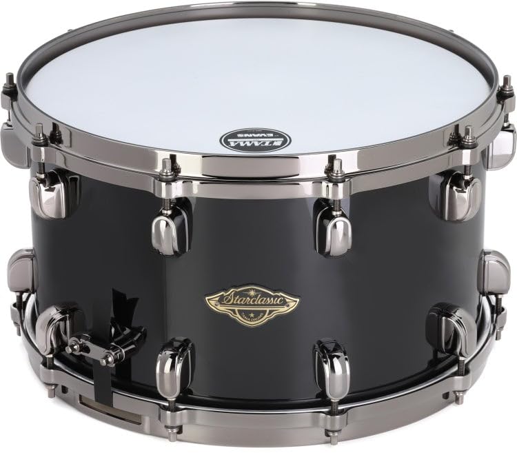 Tama Starclassic Walnut/Birch Snare Drum - 8 inch x 14 inch, Piano Black with Black Nickel Hardware - Sweetwater Exclusi