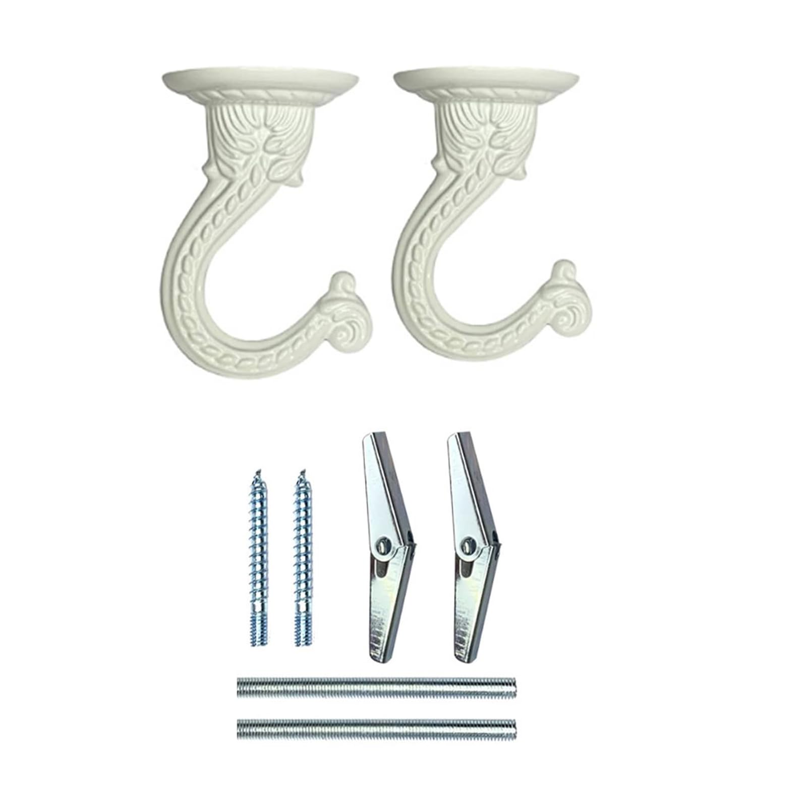 Tsophreniq 2Pcs Multipurpose and Sturdy Metal Hooks for Ceiling and Wall Installation Perfect for Home and Store Decorations Hanging Plant Hooks