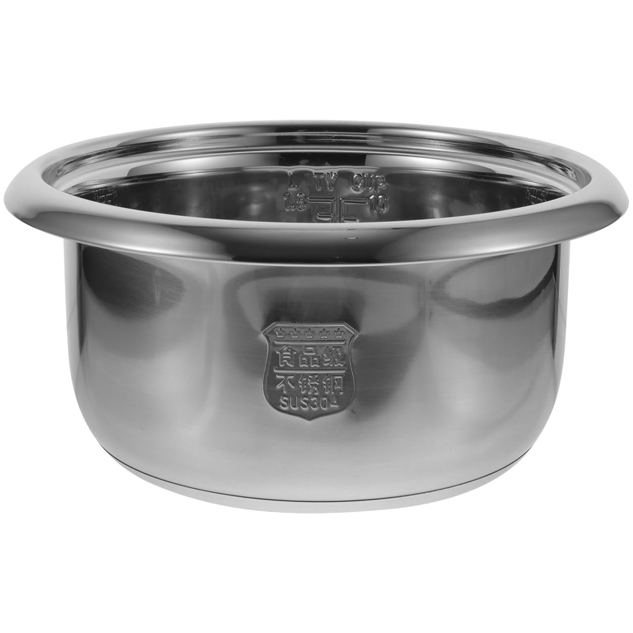UPKOCH Cuiseur À Riz En Acier Inoxydable 304 Cuve Inox Cuiseur Riz 4 L Pot Intérieur De Rechange Pour Accessoires Chauffage Uniforme 26.80 X 26.80 X 12.50 Cm