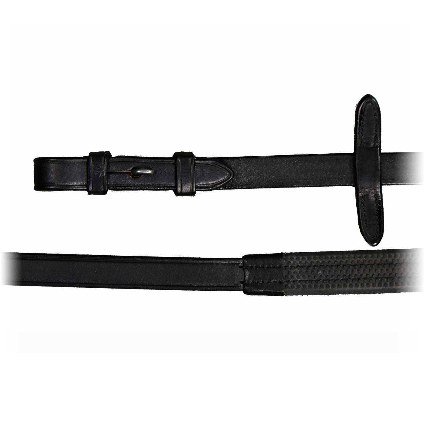 Vespucci 54 Inch Black Rubber Reins w/Hookstuds