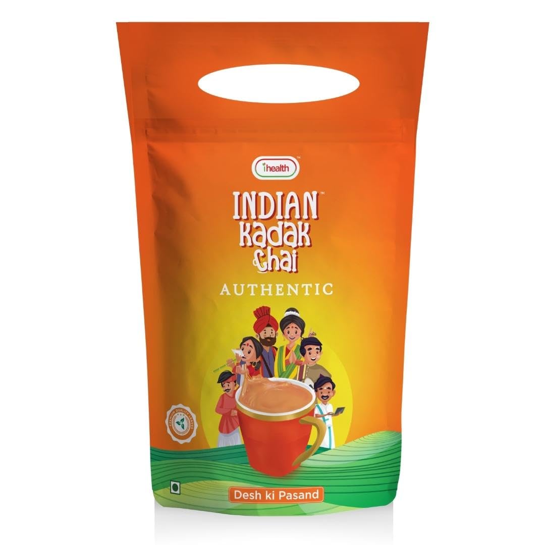 Indian Kadak Chai - Premium Assam Tea Leaves (1Kg) Pack of 2 | Strong & Bold Flavor | 100% Pure Long Leaf Tea | Authentic Kadak Taste | Perfect for Milk based tea & Family Use