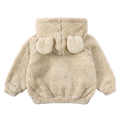 Toddler Girls Full Zip Up Hooded Jacket Coat Winter Bear Ear Long Sleeve Thick Coats 1 to 7 Years for Boys Girls2