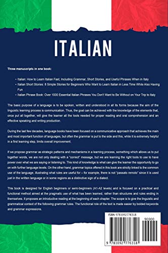 Italian: The Ultimate Guide for Beginners Who Want to Learn the Italian Language, Including Italian Grammar, Italian Short Stories, and Over 1000 Italian Phrases Paperback – April 5, 2019 - Image 3