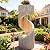 40" Outdoor Water Fountain with LED Light, S-Shaped Modern Curved Outdoor Fountain, Spiral Column Fountain, Decorative Waterfall Feature with Flat Top Plant Display for Garden, Patio Decor