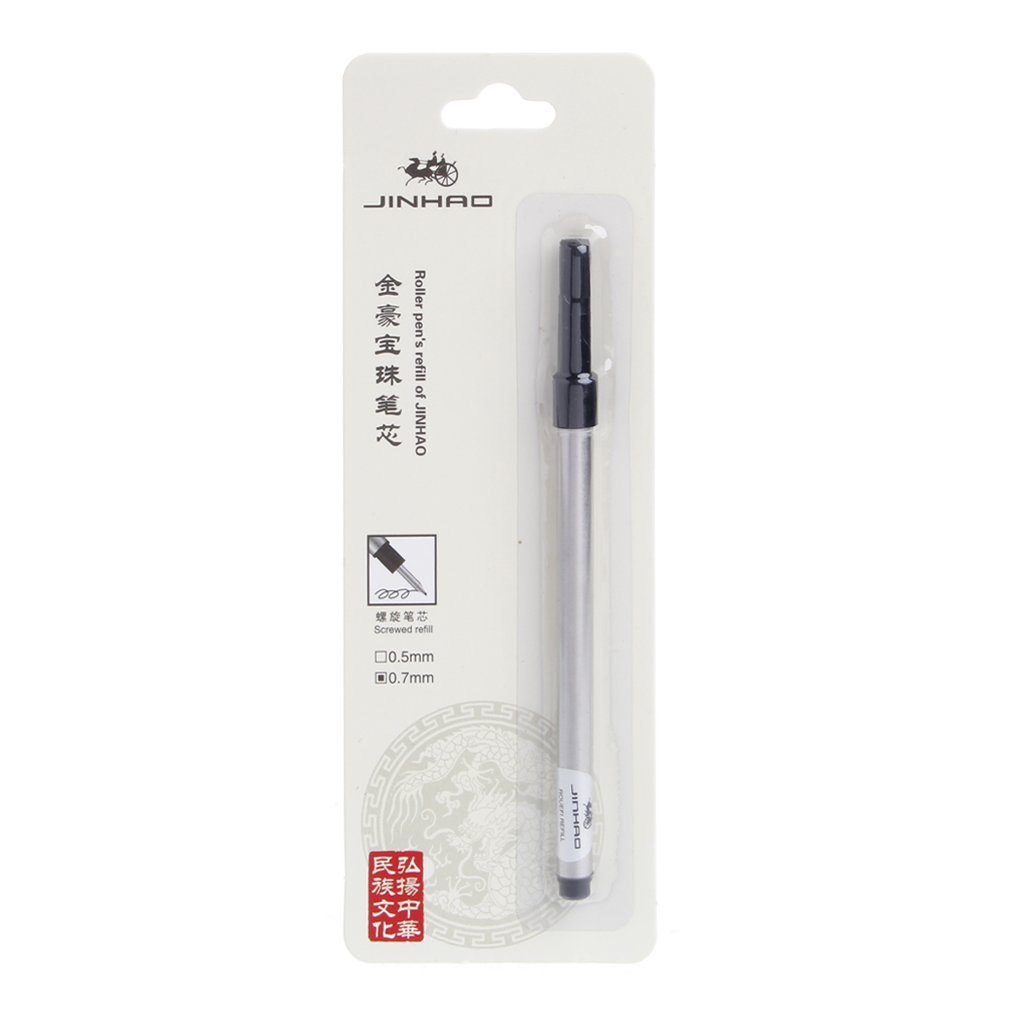 Ixkbiced Jinhao Roller Ball Rollerball Pen Refill Cartridge Blue Black Ink 0.7mm