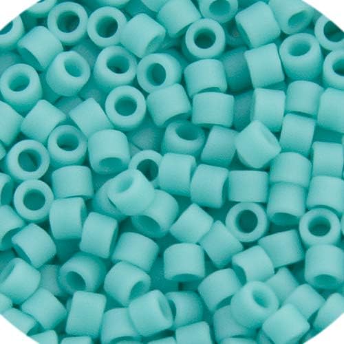 Miyuki Delica 11/0 Turquoise Green 50gms Bag of Japanese Glass Beads