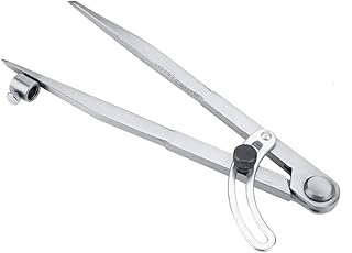 Compasse en Cuir de 200 mm: Diviseur en Cuir à Ailes Réglables pour les Bords Score et Longueurs Comparaison: Award de Carbone Moyen fabriqué