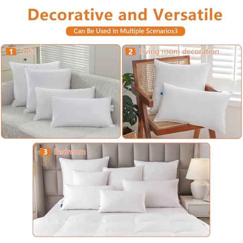 Throw-Pillow-Inserts-16-x-26-Pack-of-2-White-Down-Feather-Pillow-Stuffer-Premium-Decorative-Pillows-for-Sofa-Couch-Bed Throw Pillow Inserts 16 x 26 Pack of 2 White Down Feather Pillow Stuffer Premium Decorative Pillows for Sofa Couch Bed
