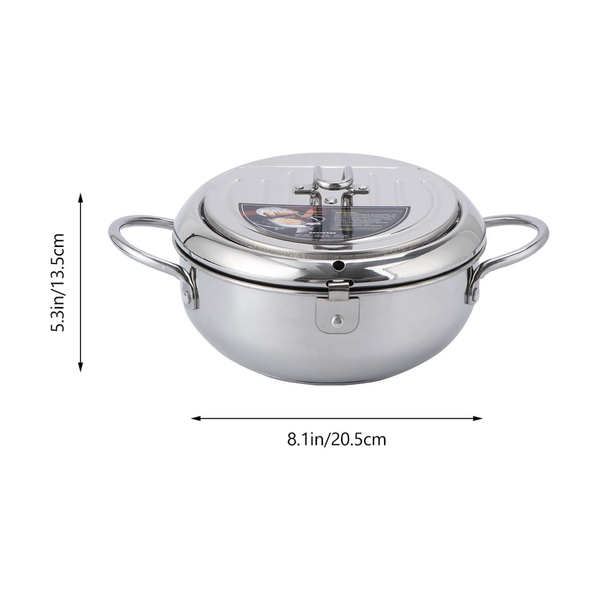 CIYODO Frying Pot Thermometer Steel Fryer Frying Pan Home Fryer Induction Hob Electric Stove Gas Stove