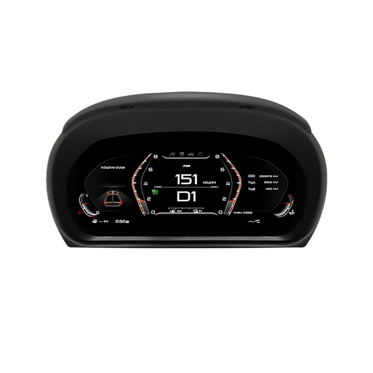 Cruscotto LCD automatico 1920 * 720 compatibile con BMW Serie 3 E90 E91 E92 2005 6 7 8 9 10 11 12 anni Pannello virtuale della cabina di pilotaggio Snelheidsmeter per