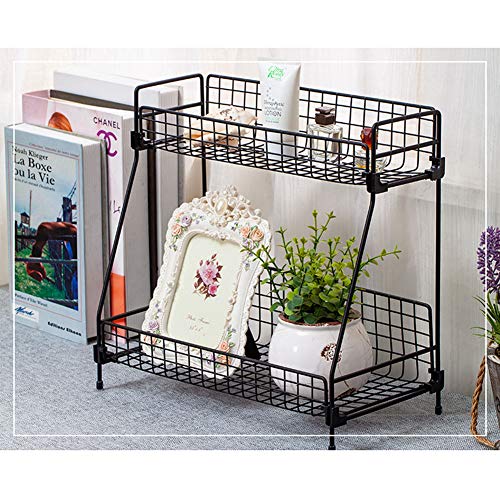 Kaileyouxiangongsi 2-Tier Bathroom Countertop Organizer -Cosmetic Organizer- Makeup Organizer Holder For Bathroom -Kitchen Organizer Storage Wire Shelves Basket thumb #2