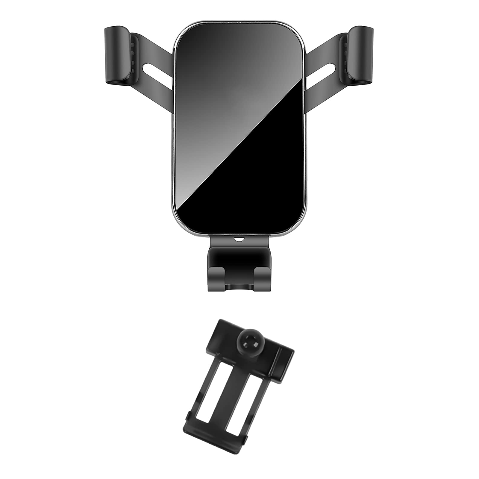 Compatible with Jaguar XEL XEF-PACE 2018-2019, Car Phone Holder Gravity Support 360° Adjustable Air Vent Clip Mount Bracket GPS Portable Mobile Cell Stand,A Black