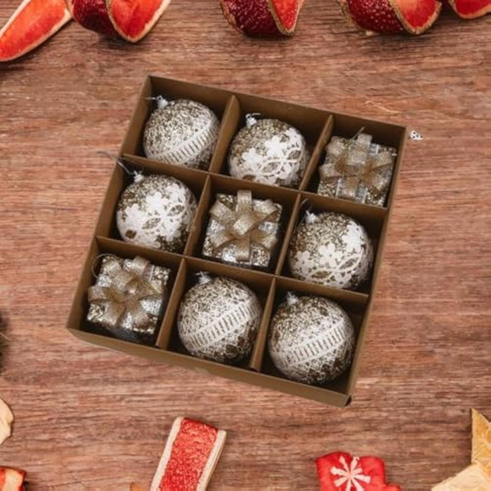 9 Pieces Christmas Ball Baubles, Decorative Pendants