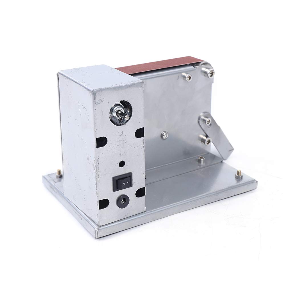 Levigatrice a nastro, levigatrice a nastro elettrico, mini levigatrice a nastro elettrico per levigatura grossolana, affilatura di tornitura in acciaio al tungsteno (110 – 240 V) motore 795
