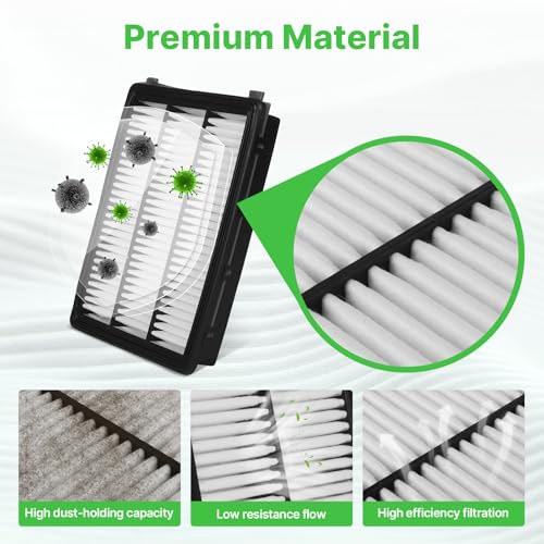 Image of 2PCS Engine Air Filter Fit for Hyundai Tucson 2016-2021, Kia Sportage 2017-2022 Air Filter Replacement Engine Filter Automotive Accessories# CA12065