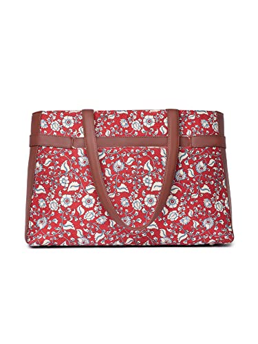 Image of ZOUK Urban Escape Bag | Stylish Vegan with Laptop Compartment, Trolley Sleeve & Anti-Theft Pocket |