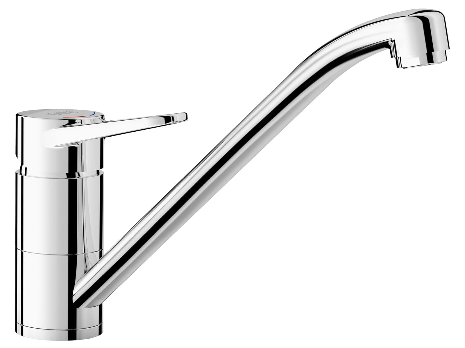 BLANCO WEGA II | Kitchen Mixer tap in Chrome | High-Pressure | Non-Return Valve | Ceramic Cartridge | Assured Water Quality & Water-Saving | [4.8x25.2x18.5 cm]