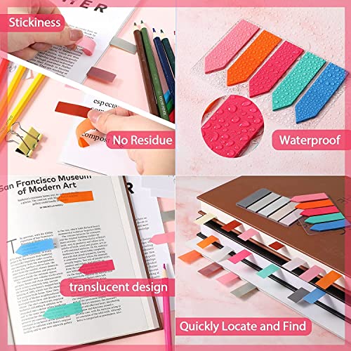 Image of DEZIINE�200 Pieces Pastel Color Page Markers Sticky Index Tabs Book Sticky Tabs Arrow Flag Tabs Sticky Notes Small Sticky Tabs Color Bible Tabs for Highlighters, Markers, Label, Office School Supplies