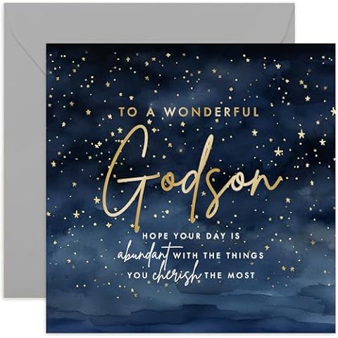Gold Foil Star Sky Birthday Card for Him Cover