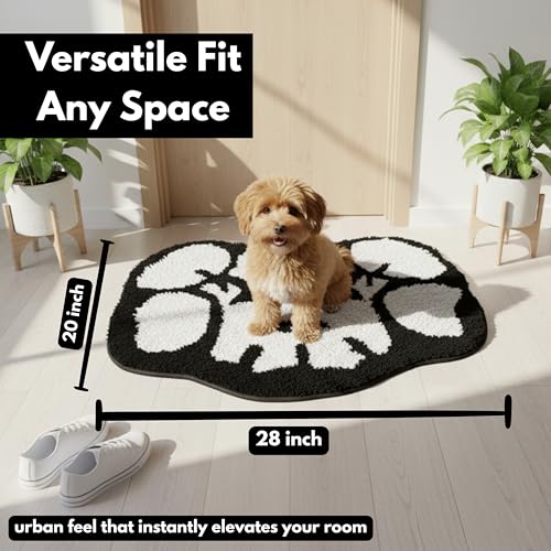 Tapete Decorativo Negro y Blanco con Calavera 28x20 pulg miniatura 2