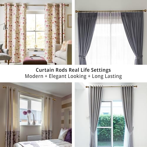 Image of FAPBADRI Curtain Rod /Pipe Heavy Quality for Home /office door, window, shower, 1 inch diameter (25mm), Color - Antique Gold, Length - 36 inches (3 feet), 1 Pipe